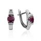 Versatile Purple Corundum Earrings, image 
