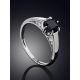 Black Corundum Ring, Ring Size: 6 / 16.5, image , picture 2