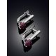 Refined Purple Corundum Earrings With Crystals, image , picture 2