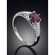 Purple Corundum Ring With Crystals, Ring Size: 6.5 / 17, image , picture 2