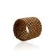 Bronze-colored Seed Beads Ring The Link, Ring Size: 7 / 17.5, image 