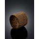 Bronze-colored Seed Beads Ring The Link, Ring Size: 8.5 / 18.5, image , picture 2