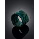 Emerald-colored Seed Beads Ring The Link, Ring Size: 9 / 19, image , picture 2
