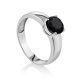 Bold Black Corundum Ring, Ring Size: 8.5 / 18.5, image 