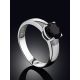 Bold Black Corundum Ring, Ring Size: 5.5 / 16, image , picture 2