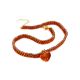 Cognac-colored Seed Beads Choker With Amber Heart Pendant The Link, image , picture 3
