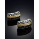 Ultra Chic Textured Bicolor Earrings, image , picture 2