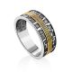 Bicolor Textured Band Ring, Ring Size: 8 / 18, image 