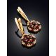 Ultra Feminine Garnet Dangle Earrings, image , picture 2