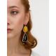 Flamboyant Design Earrings With Amber And Obsidian The Bella Terra, image , picture 5