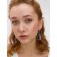 Asymmetric Design Charoite And Onyx Earrings The Bella Terra, image , picture 3