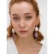 Asymmetric Dangle Earrings With Aragonite And Charoite The Bella Terra, image , picture 3