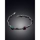 Link Bracelet With Sapphire, Emerald And Ruby, Length: 17, image , picture 2