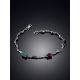 Link Bracelet With Sapphire, Emerald And Ruby, Length: 18, image , picture 2