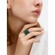 Emerald-colored Seed Beads Ring The Link, Ring Size: 9 / 19, image , picture 4