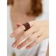Wide Chocolate-Colored Beaded Ring The Link, Ring Size: 5.5 / 16, image , picture 4