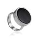 Bold Black Amber Ring The Palazzo, Ring Size: Adjustable, image 