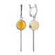 Bold Geometric Design Amber Earrings The Palazzo, image 
