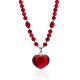 Flawless Amber Necklace With Heart Pendant, image 