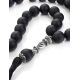 Muslim 33 Ball Cut Black Amber Prayer Beads, image , picture 3
