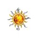 Amber Brooch In Gold Plated Silver The Helios, image 