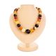Exclusive Multicolor Amber Ball Beaded Necklace, image 