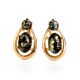 Green​ Amber Earrings In Gold-Plated Silver The Prussia, image 