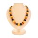 Multicolor Amber Ball Beaded Necklace, image 