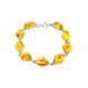 Link Amber Bracelet In Sterling Silver The Clio, image 
