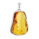 Amber Pendant In Sterling Silver With inclusions the Clio, image 