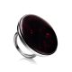 Cocktail Amber Ring In Sterling Silver The Monaco, Ring Size: 6.5 / 17, image 