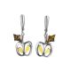 Pretty Honey Amber Drop Apple Earrings In Sterling Silver The Confiture, image 