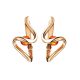 Wavy Amber Earrings In Gold-Plated Silver The Leia, image 