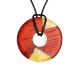 Round Amber Pendant With Padauk Wood The Indonesia, image 