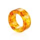 Engraved Amber Band Ring The Magma, Ring Size: 8.5 / 18.5, image 
