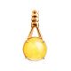 Classy Honey Amber Pendant In Gold Plated Silver The Shanghai, image 