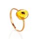 Amber Ring In Gold With Inclusion The Clio, Ring Size: 8 / 18, image 