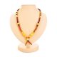 Multicolor Amber Ball Beaded Necklace With Decorative Knot, image 