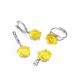 Dangle Earrings With Natural Lemon Amber, image , picture 4