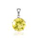 Luminous Faceted Amber Pendant, image 