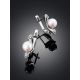 Classy Pearl Earrings With Crystals, image , picture 2