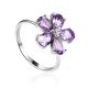 Lustrous Amethyst Flower Ring, Ring Size: 6.5 / 17, image 