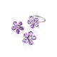 Glistening Amethyst Flower Earrings, image , picture 4