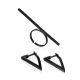 Blackened Triangle Earrings The ICONIC black edition, image , picture 4