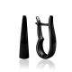 Loop Motif Blackened Earrings The ICONIC black edition, image 