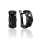 Harlequin Motif Blackened Earrings The ICONIC black edition, image 