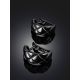 Harlequin Motif Blackened Earrings The ICONIC black edition, image , picture 2