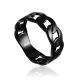 Blackened Chain Motif Ring The ICONIC black edition, Ring Size: 6 / 16.5, image 