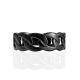 Blackened Chain Motif Ring The ICONIC black edition, Ring Size: 6 / 16.5, image , picture 3