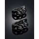 Blackened Chain Earrings The ICONIC black edition, image , picture 2